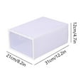 thumbnail image 3 of Uutvmp Shoe Storage Box, Clear Stackable Shoe Boxes, Plastic Shoe Organizer Bins Drawer Type Front Opening Shoe Holder, Containers with Lids Fit for Women Men, 1 Pack, 3 of 7