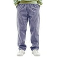 thumbnail image 2 of Zimjoy Mens Corduroy Pants Straight Leg Elastic Waist Mens Baggy Sweatpants Loose Casual Pant Drawstring Cargo Pants Fashion Trousers with Pockets, Purple L, 2 of 4