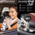 thumbnail image 5 of 30oz Wednesday Girl Stainless Steel Tumbler with Lid and Straw,Wednesday Stuff Merchandise Spill Proof Travel Cup Double Wall Vacuum Insulated Coffee Mug with Top Handle Black, 5 of 7