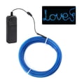 thumbnail image 2 of Tira de luces de neón JIGUOOR EL Wire, batería de 5 m, azul con batería, 2 of 9