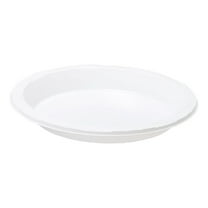 Large Plastic Plates 10.25 Inch, 125 Pack - Round White Disposable & Reusable Dinner Plates for Parties, Picnics, Breakrooms - GJO10323