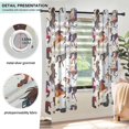 thumbnail image 3 of Yayeee Window Curtains Light Filtering 63"x52" Grommet Panel Pair Home Living Room Decor, Rainbow Starts Pattern, 3 of 7