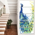 thumbnail image 1 of Aquarelle de Paon Exotique - Toile d'Art Animalier Contemporain, 1 of 3