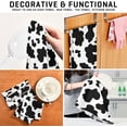 thumbnail image 7 of Coolnut Cow Kitchen Dish Towel Set of 4, Soft Absorbent Drying Dishcloths Dish Towels with Hanging Loop for Kitchen Bathroom Bar Home Decor, 28 x 18 Inch Washcloth Gift, 7 of 7