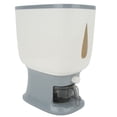 thumbnail image 3 of Dispensador de arroz doméstico de gran capacidad, contenedor automático de almacenamiento de granos con taza, color gris, 3 of 14
