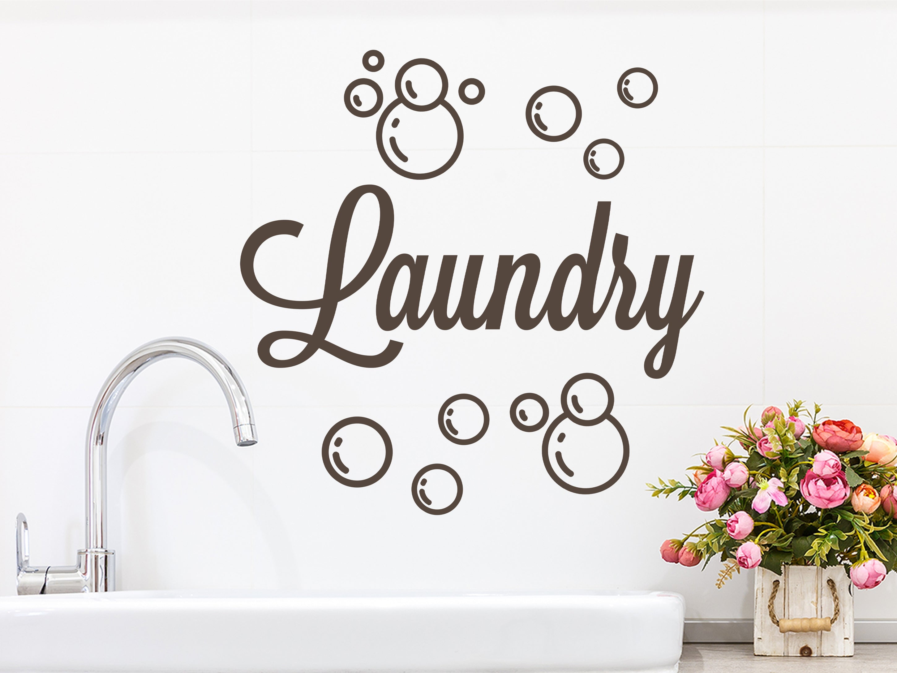 Laundry (Bubbles) Laundry Room Wall Decal