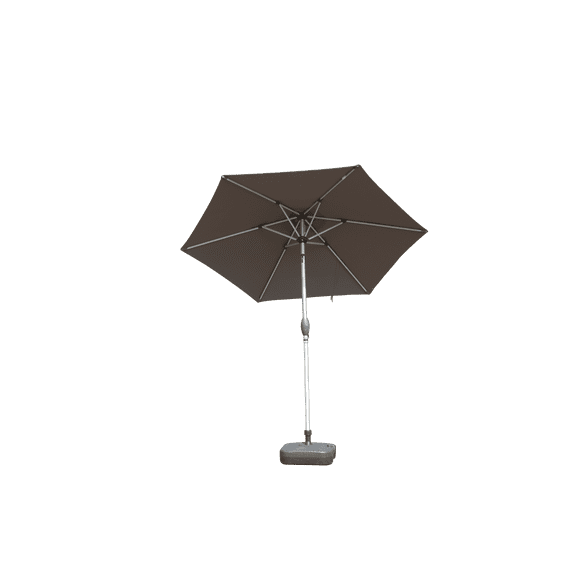 CoSoTower 7.5FT Patio Umbrella, Outdoor Table Umbrella with Push Button Tilt and Crank, UV Protection Waterproof Market Sun Umbrella with 6 Sturdy Ribs for Garden, Deck, Backyard, Pool (Gray)