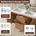 thumbnail image 4 of Wall-Mounted Modern Storage Vanity,Wood, 4 of 22