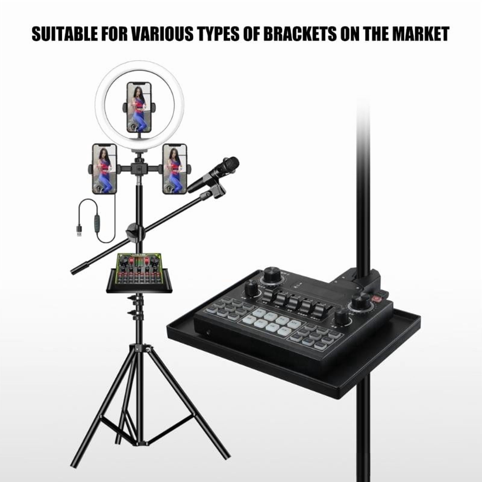 CEORPER Double Purpose Microphones Stand Tray Shelf For Holding Mixer Controllers