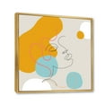thumbnail image 3 of Designart 'Minimal Portrait of Female Face Drawn With One Line I' Modern Framed Canvas Wall Art Print, 3 of 5