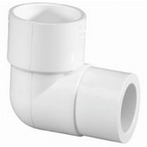 PVC Reducing Elbow, Socket x Socket, 3/4 in x 1/2 in Pipe Size
