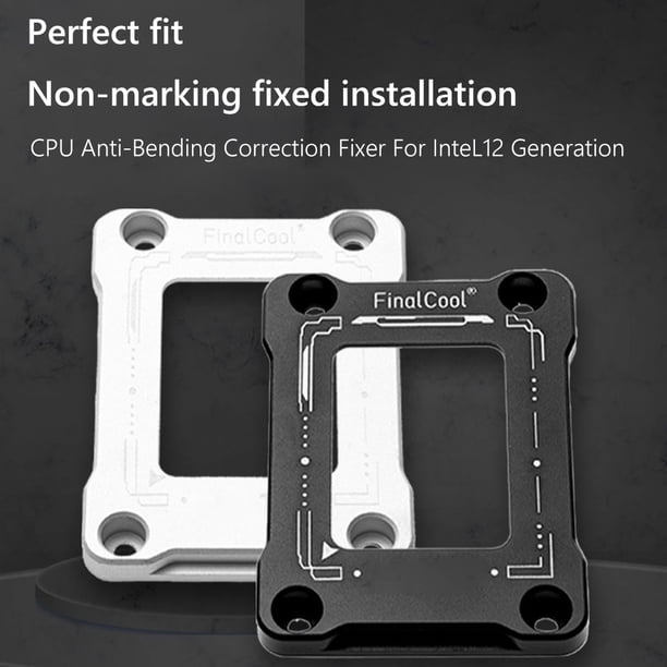 Hebilla Hebilla correctora de flexión de CPU FinalCool para LGA1700-BCF Intel Gen 12 (negro)