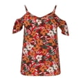 thumbnail image 6 of Qulqfy Floral Print Tank Tops for Women Plus Size V-Neck Camisole Sexy Spaghetti Straps Slim Red Women Summer Tops, 6 of 6