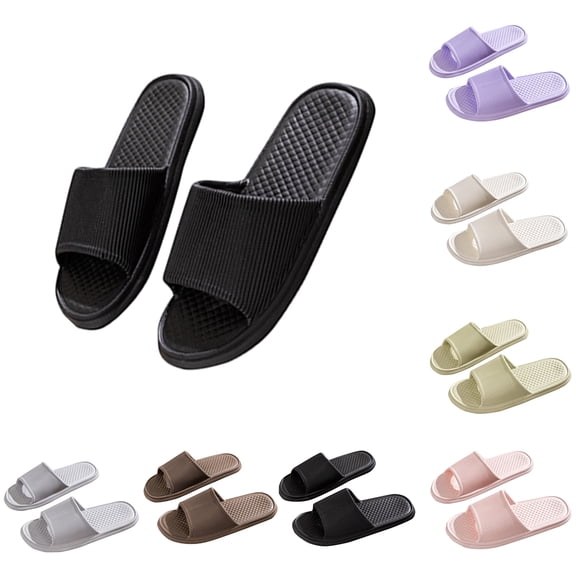Xunlbb Lightweight Sandals for Women Men Comfort Non-Slip Pillow House Sandals Waterproof Shower Shoes Indoor Slides Bathroom Sandals Slip On Slide Sandals Easy to Clean 37-45