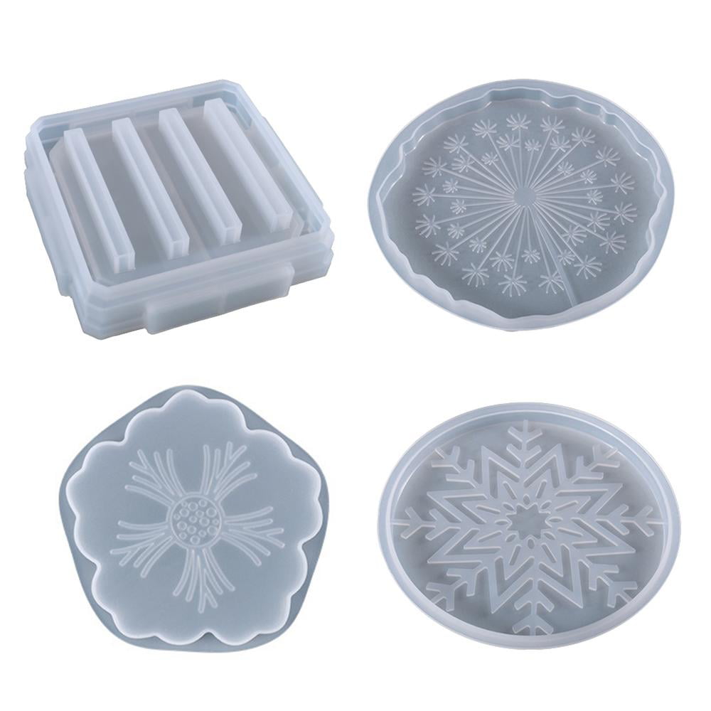 iSuperb 3 Pieces Silicone Resin Moulds Mini Flower Casting Moulds Crystal Epoxy Molds Jewelry Making Tools for Resin Crafts DIY Camellia Mould