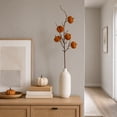 thumbnail image 6 of Artificial Pumpkin Pick,Autumn Harvest Decor Fake Flocked Pumpkin Branch for Livingroom Office Theme Party, 6 of 7