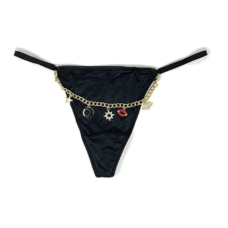 Victoria Secret Panty One Size Sexy V String Thong Black Lace