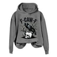 thumbnail image 4 of Womens Crewneck Oversized Hoodies Graphic Printed Long Sleeve Hooded Sweatshirts Casual Loose Pullover Tops Fall Clothes, 4 of 4