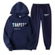 thumbnail image 1 of Sueño Chándal deportivo con capucha para mujer, ropa unisex de dos piezas para correr, jersey de manga larga, sudadera con capucha + conjunto de pantalones de chándal Armada S, 1 of 2