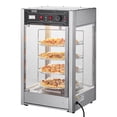 thumbnail image 3 of VEVOR Commercial Food Warmer Display for 14" Pizza, 4-Tier Pizza Warmer with Rotary Steam Heating, 86℉~185℉ Temperature Control and Temp Display, 25W Oven Light + Top LED for Pizza Shop, Restaurant, 3 of 9
