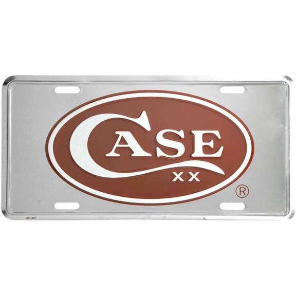 Case Red Oval License Plate