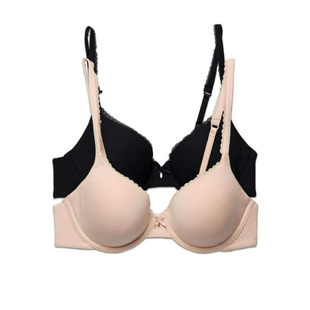 

Paramour by Felina | Sensational T-Shirt Bra | 2-Pack | Support | Lift (Sugar Baby Black 38G)
