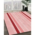 thumbnail image 3 of Ahgly Company Tapis Rectangulaire Lavable en Machine Intérieur Transitionnel Rose, 4 Pieds x 6 Pieds, 3 of 7