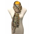 thumbnail image 2 of Orange Paisley & Polka Dot Scarf Wrap, 2 of 6