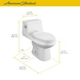 thumbnail image 5 of American Standard Colony Porcelain Enamel Elongated One-Piece Toilet with Seat in White, 5 of 8