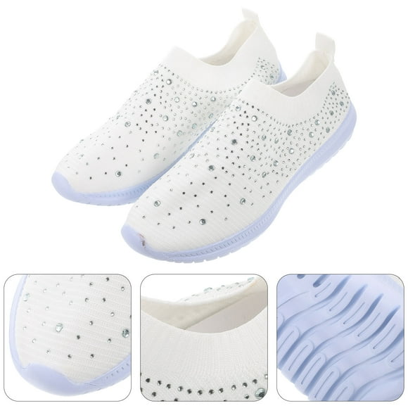 CTIRCHIU 8Pack Trail Running Barefoot Shoes Women White Color With Stretch Knit Mesh Material Keep Dry And Cool