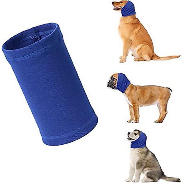 Redecilla para perro para cuello y orejas, ayuda a calmar la sudadera con capucha para perro, proporciona alivio contra la ansiedad)