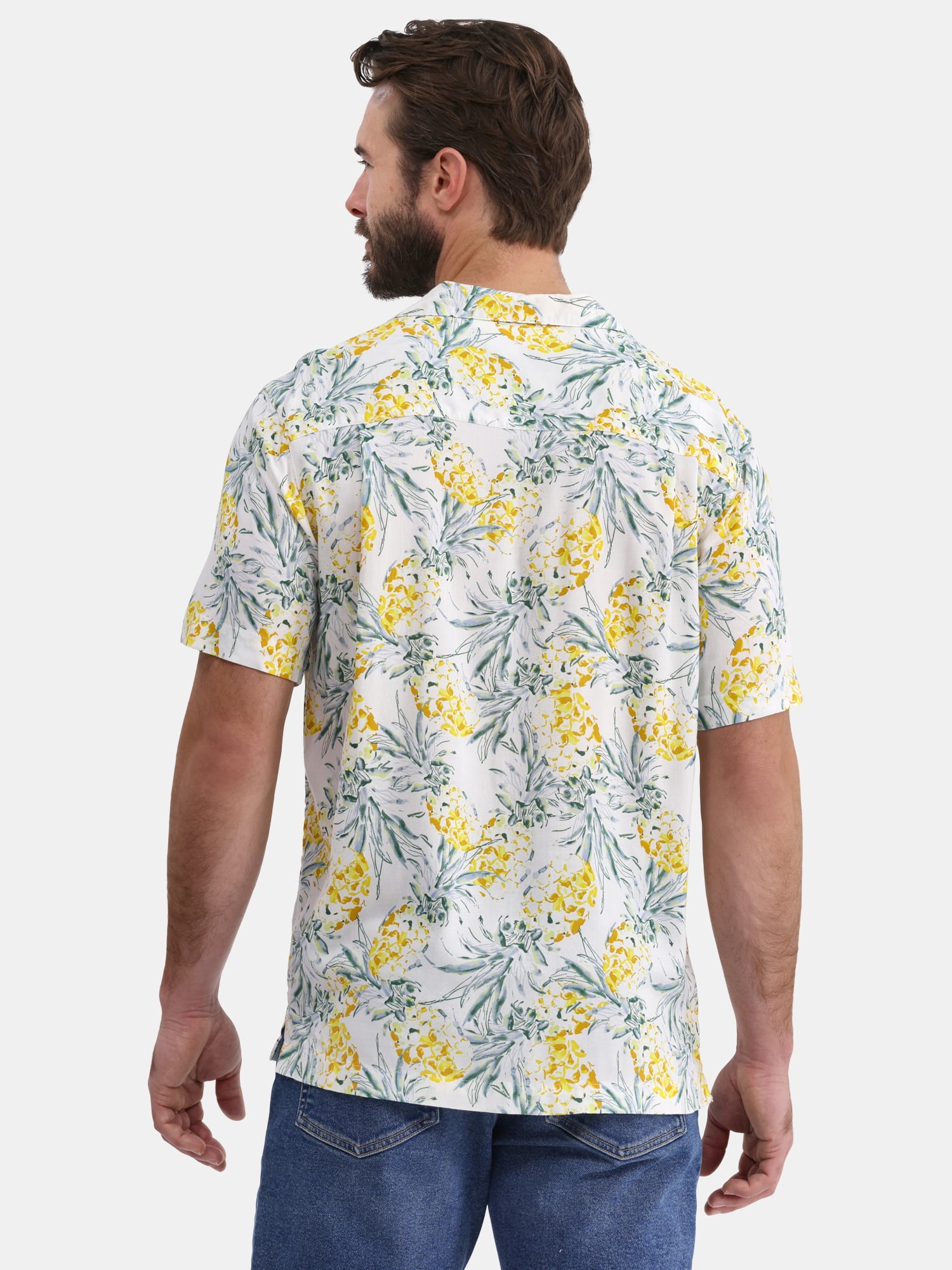 George Men's and Big Men’s Camp Shirt, Sizes S-3XL