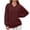 #10 Wine【Stock up on Your Favorite Colors】, variant on Women's Solid Color V-Neck Sweatshirt Long Sleeve Pullover Comfy Casual Fall Fashion Top | CSEONE,Black L