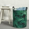 thumbnail image 6 of Lsque Green Leave Fern Pattern Laundry Hamper Basket, Tall Woven Rope Hamper Basket for Clothes, Lightweight Storage Basket, Collapsible Waterproof-, 6 of 6