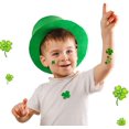 thumbnail image 3 of HTOOQ 144pcs Shamrock Tattoos Four Leaf Clover Temporary Tattoos Body Face Sticker for St. Patricks Day Irish Clover Shamrock Party Decor Accessories - -, 3 of 7