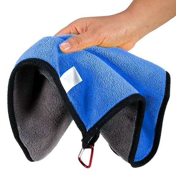 Microfiber Fishing Towel with Clips Outdoor Cleaning Tools Hands Towel