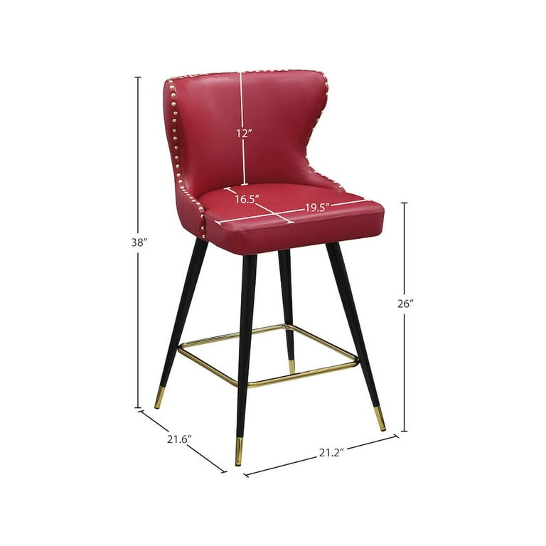 Meridian Furniture Hendrix Faux Leather Bar | Counter Stool Meridian Furniture Hendrix Faux Leather Bar | Counter Stool