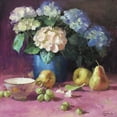 thumbnail image 2 of Strube, Ling 15x15 White Modern Wood Framed Museum Art Print Titled - Hydrangeas with Still Life, 2 of 4
