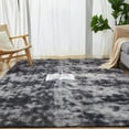 thumbnail image 6 of Large 6x9 Area Rugs for Living Room, Indoor Shaggy Rugs for Bedroom, Anti-Slip Fluffy Shag Rugs Fuzzy Furry Plush Rugs for Kids Girls Room Decor, Tie-Dyed Dark Grey, 6 of 7