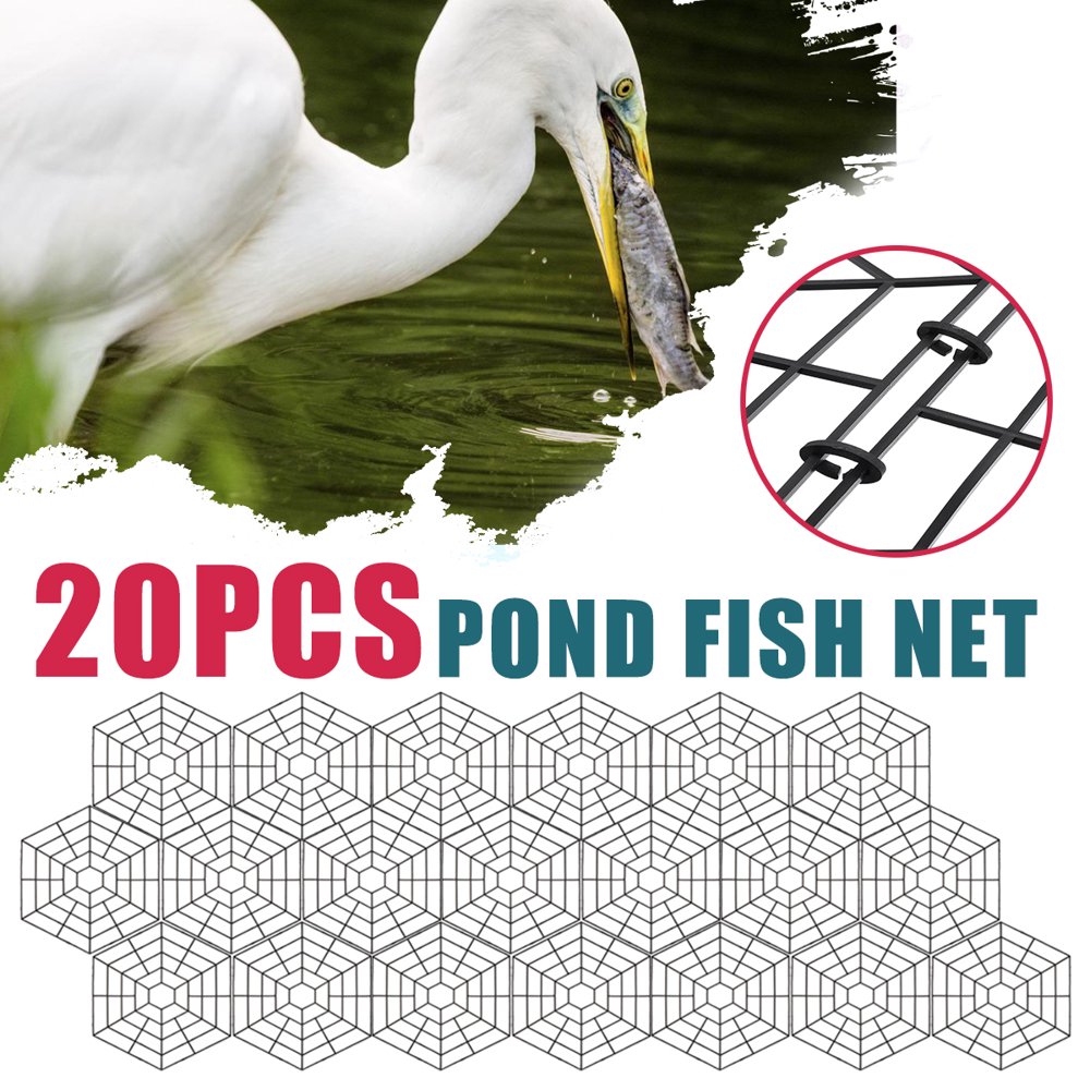 20 Pack Plastic Pond Guard Net Protector. Floating Heron Deterrent
