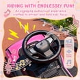 thumbnail image 6 of iYofe 3-in-1 Toddler Push Car for Ages 1-3, Licensed Ford Bronco Ride On Toy with Adjustable Parent Handle, Canopy, Safety Guardrail, Horn & Silent Wheels, Push Car for Toddlers 18-36 Months, Pink, 6 of 8