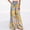 Yellow, variant on Morttic Women's Floral Print High Waist Wide-Leg Pants with Smocked Waist – Summer Casual Party Boho Trousers Orange,S