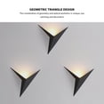 thumbnail image 4 of Fyydes LED Wall Sconce Iron Modern Triangular Warm Light Black Hardwired, 4 of 8