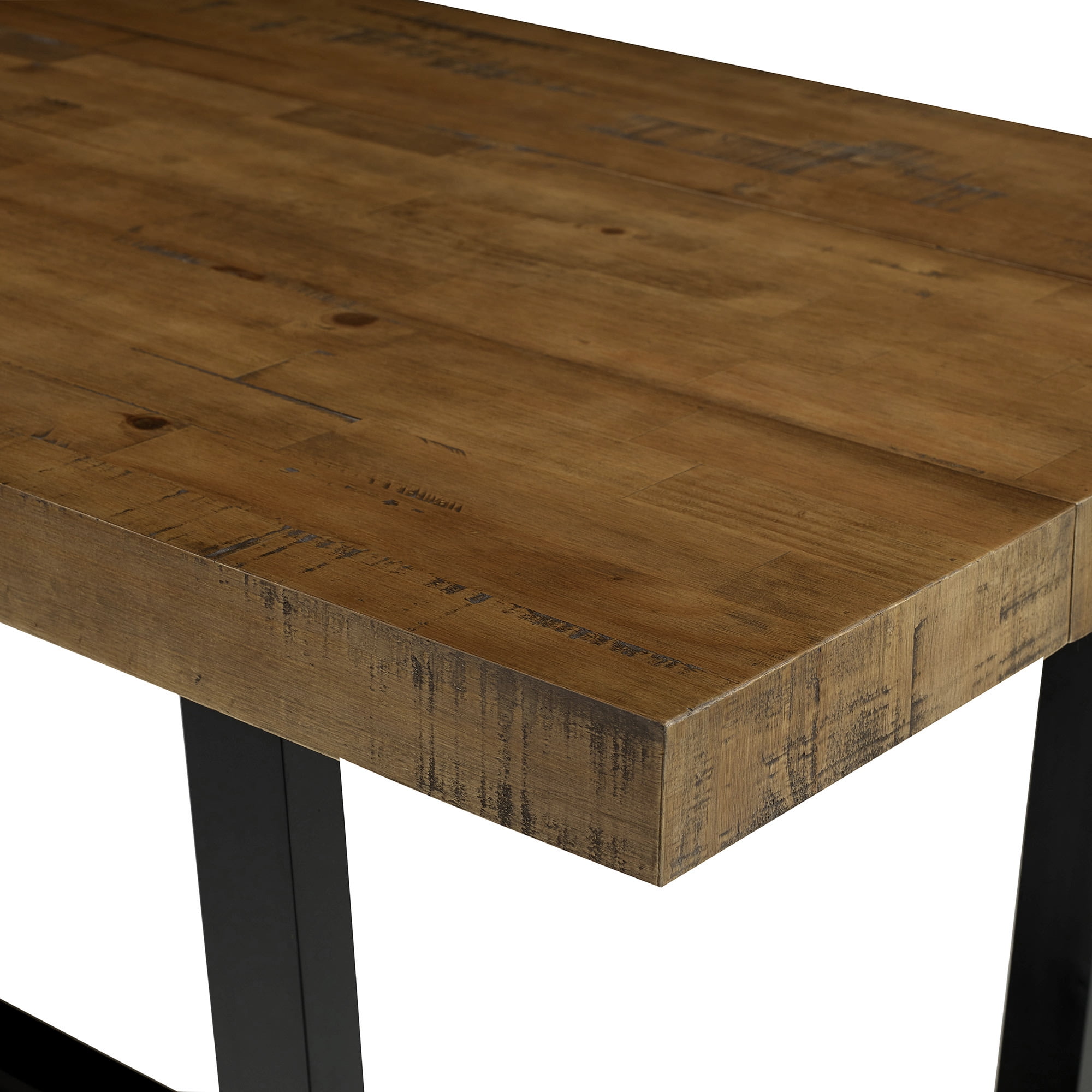 woven paths rustic farmhouse solid wood dining table