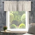 thumbnail image 4 of Grey Striped Farmhouse Short Window Curtain Valances, Beige Geometric Modern Minimalist Rod Pocket Kitchen Valances for Living Room Bedroom Bathroom Cafe 60" x 18", 4 of 8
