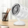 thumbnail image 7 of UttpKLBx Night Light Fan for Bedroom Personal Rechargeable Fan Portable Air Cooler Air Conditioner Fan for Bedroom, for Room Desk Office (Silver), 7 of 7