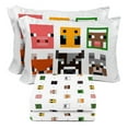 thumbnail image 1 of Juego de sábanas Sunny Side Up Minecraft Creeper & Animals completo, 1 of 7
