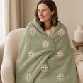 thumbnail image 4 of Sahpxhe Christmas Flannel Throw Blanket with Christmas Ball Design,Ultra Soft Reversible Winter Blanket for Couch and Bed,Cozy Christmas Home Decor,39.4x27.6in Green-S, 4 of 6
