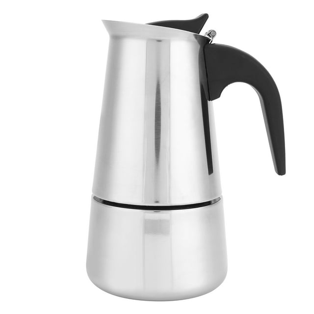 Nikou Cafetière 200 ml Moka Cafetière Portable pour Cuisinière en Acier Inoxydable pour la Maison