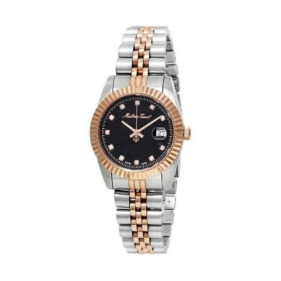 Rolly III Crystal Black Dial Ladies Watch D810RN